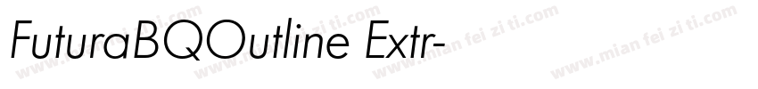 FuturaBQOutline Extr字体转换